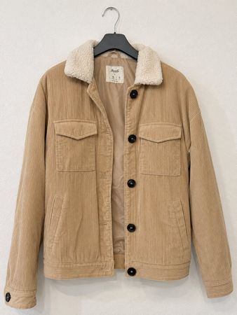 Cordjacke mit Teddyfellkragen Grösse 34