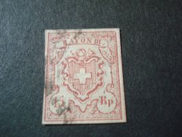 Marke Rayon III, rosa, gestempelt