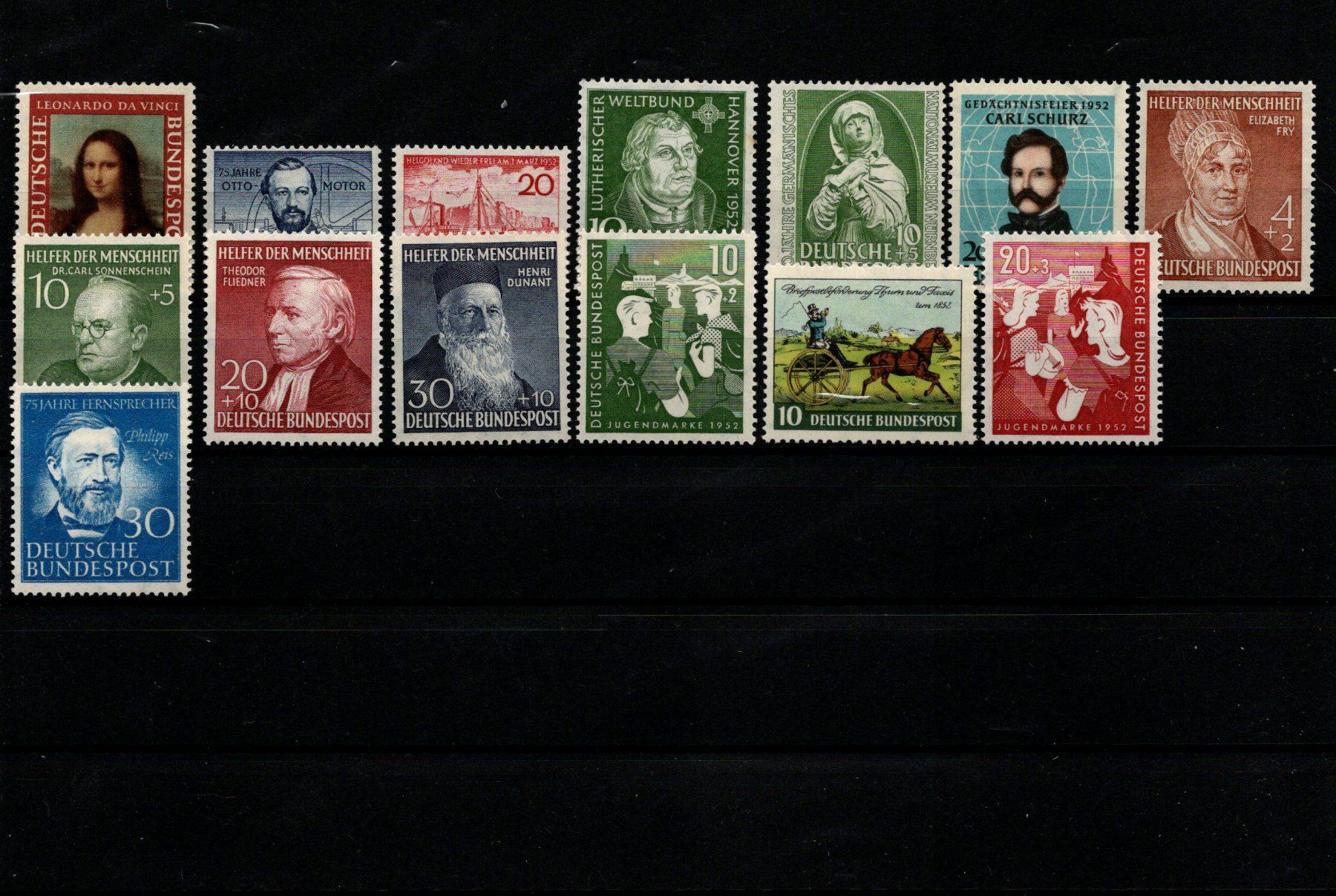 Tous les timbres: Allemagne 1952 année complète neuves – D'occasion à Moutier par Phillegrec