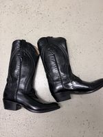 Lucchese Cowboy Stiefel Schwarz Leder Gr.8D  - Handgemacht