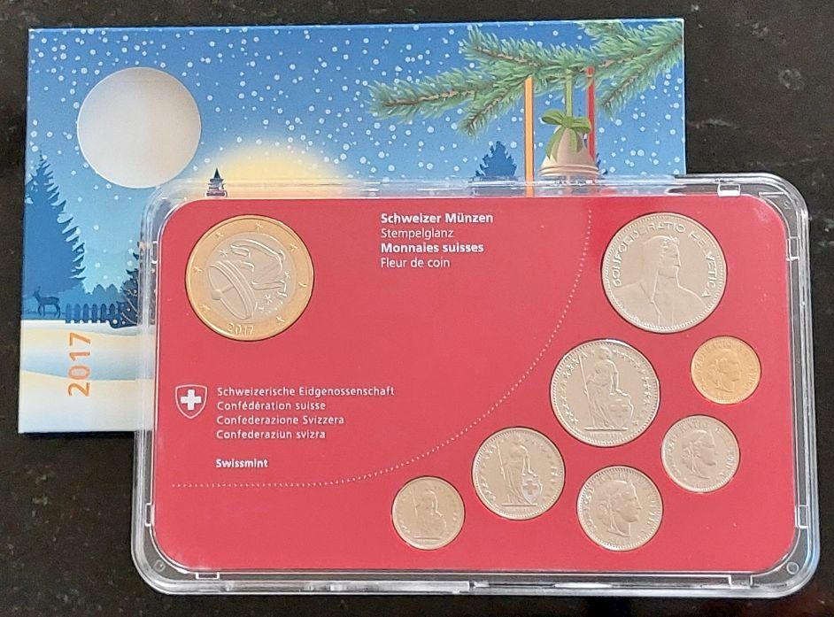 Tutti le monete: Münzsatz Schweiz 2017 stgl. Weihnachten – Nuovo (secondo la descrizione) da Arch venduto da coinsandmore