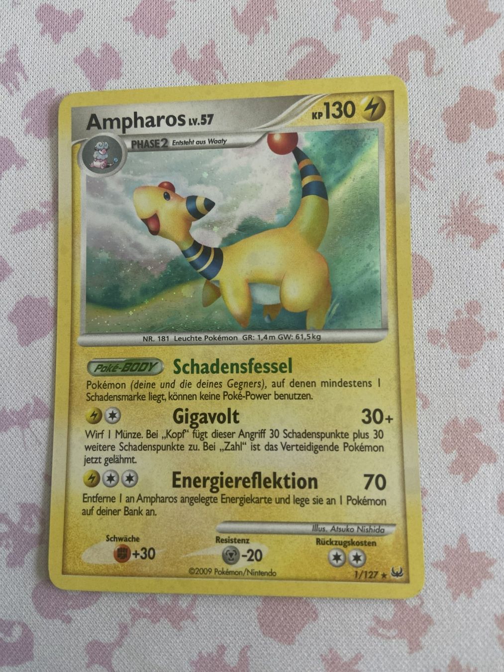 Cartoline: Ampharos Holo 1/127 Platin – Usato da Reinach venduto da Sobek96
