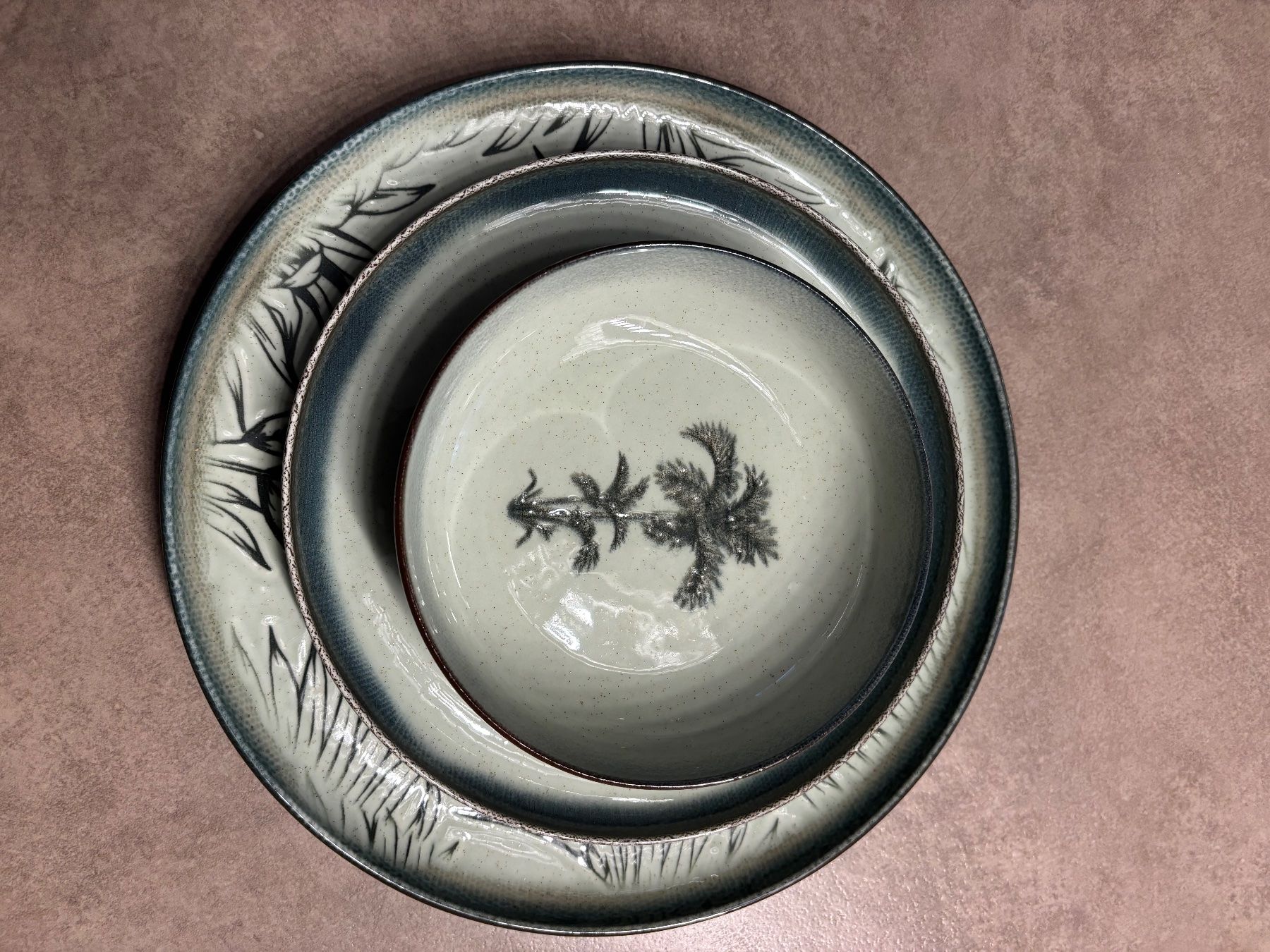 Set di piatti: Tafelsevice 36 Tlg. Palmenmotiv neu – Nuovo e nell'imballaggio originale da Bassersdorf venduto da Ohobby