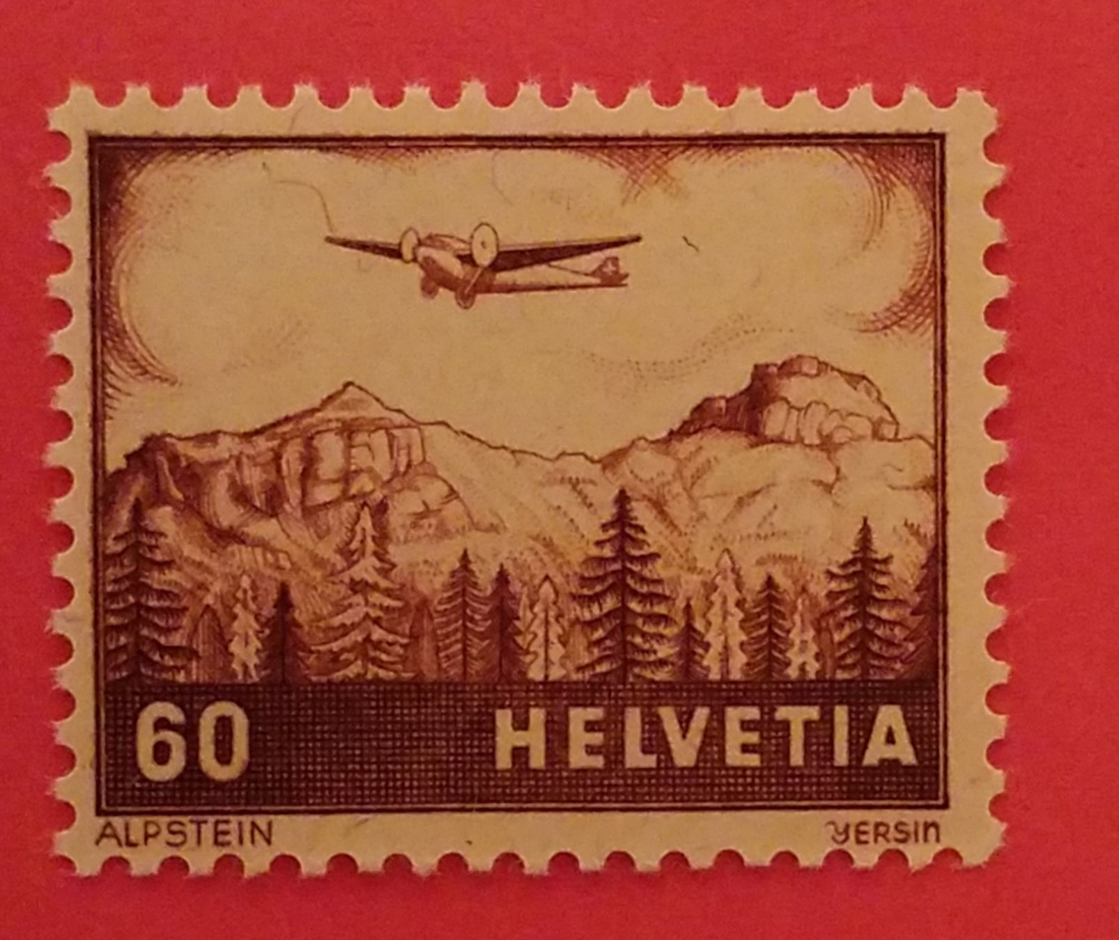 Tutti i francobolli: F30, Flugpostmarke, Landschaften postfrisch Kt. 4.- – Usato da Baden venduto da Eggi