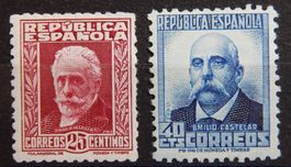 Spanien Kat. 622 & 624 I * 1931 Kat. 105 Euro