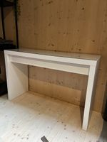 Konsolentisch weiss mit Schublade und Glasplatte / TOP Zusta
