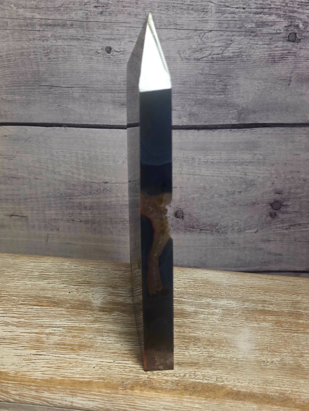 Minerali & Pietre curative: Amethyst-Achat Obelisk 533g – Nuovo e nell'imballaggio originale da Matzingen venduto da Shay_Crystalz 2