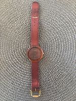 Montre Tissot effet bois avec bracelet cuir marron