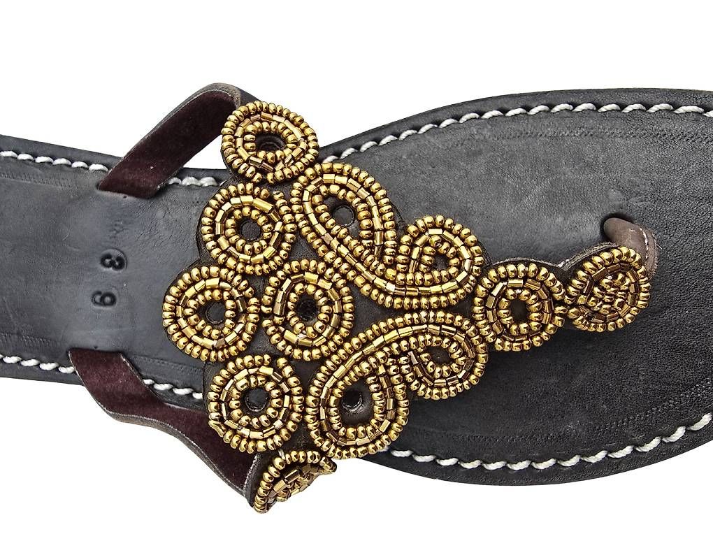 Scarpe da donna: Handgemachte Leder-Sandalen - Gold 39 – Nuovo e nell'imballaggio originale da Brione s. Minusio venduto da Littleninja 1