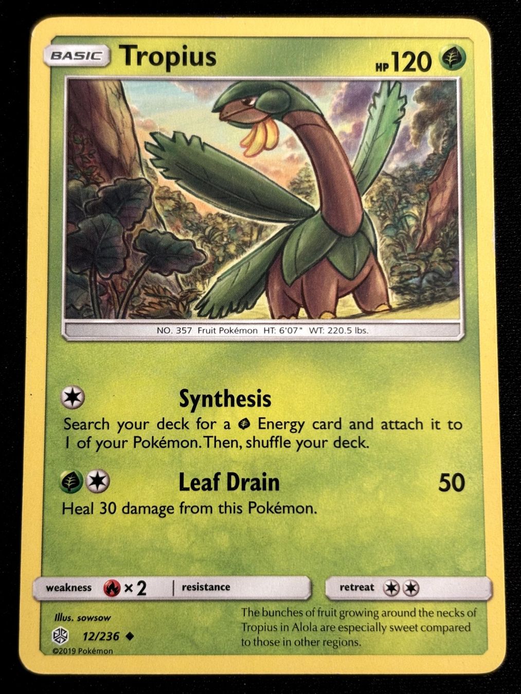 Pokémon Carte collezionabili: Pokemon Tropius - Cosmic-Eclipse 12/236 - English – Usato da Bern venduto da Big_GS