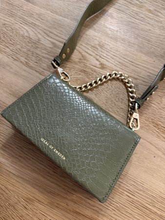 IDEAL OF SWEDEN Tasche Kroko-Optik Olivgrün
