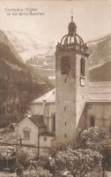 Champéry (VS) Dorfkirche den Dents Blanches im Hintergrund