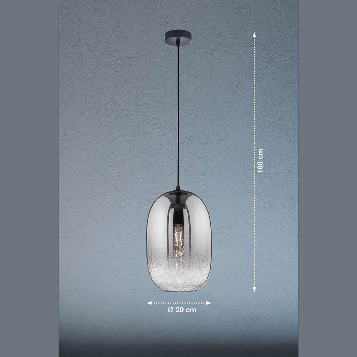Lampadari & plafoniere: Pendelleuchte, Glasschirm, Oval, 20 cm Ø – Nuovo (secondo la descrizione) da Kreuzlingen venduto da Smart-Light 1