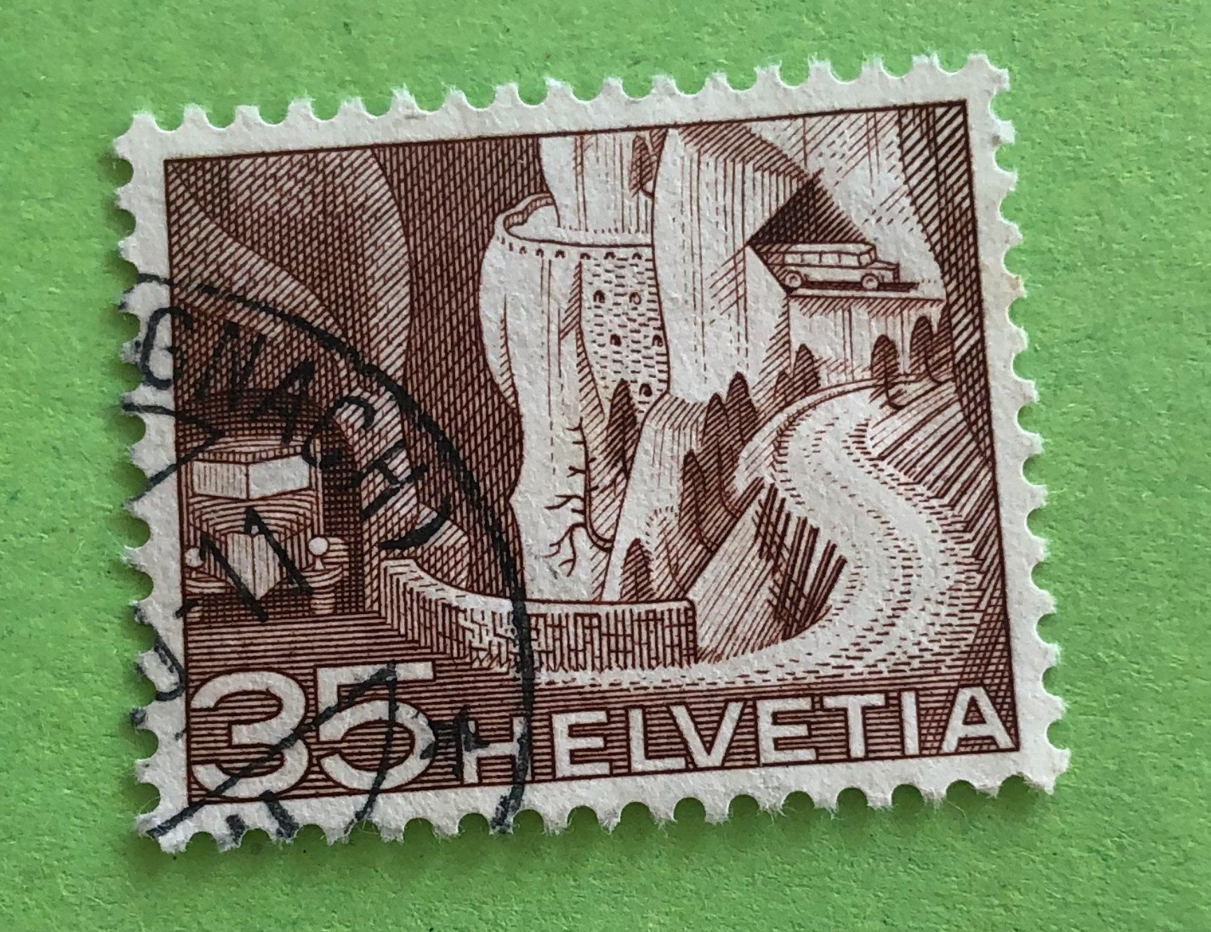 Tutti i francobolli: Nr.304 mit Stempel Alpenpoststrasse Technik und Landschaft – Usato da Aarau venduto da Billa007