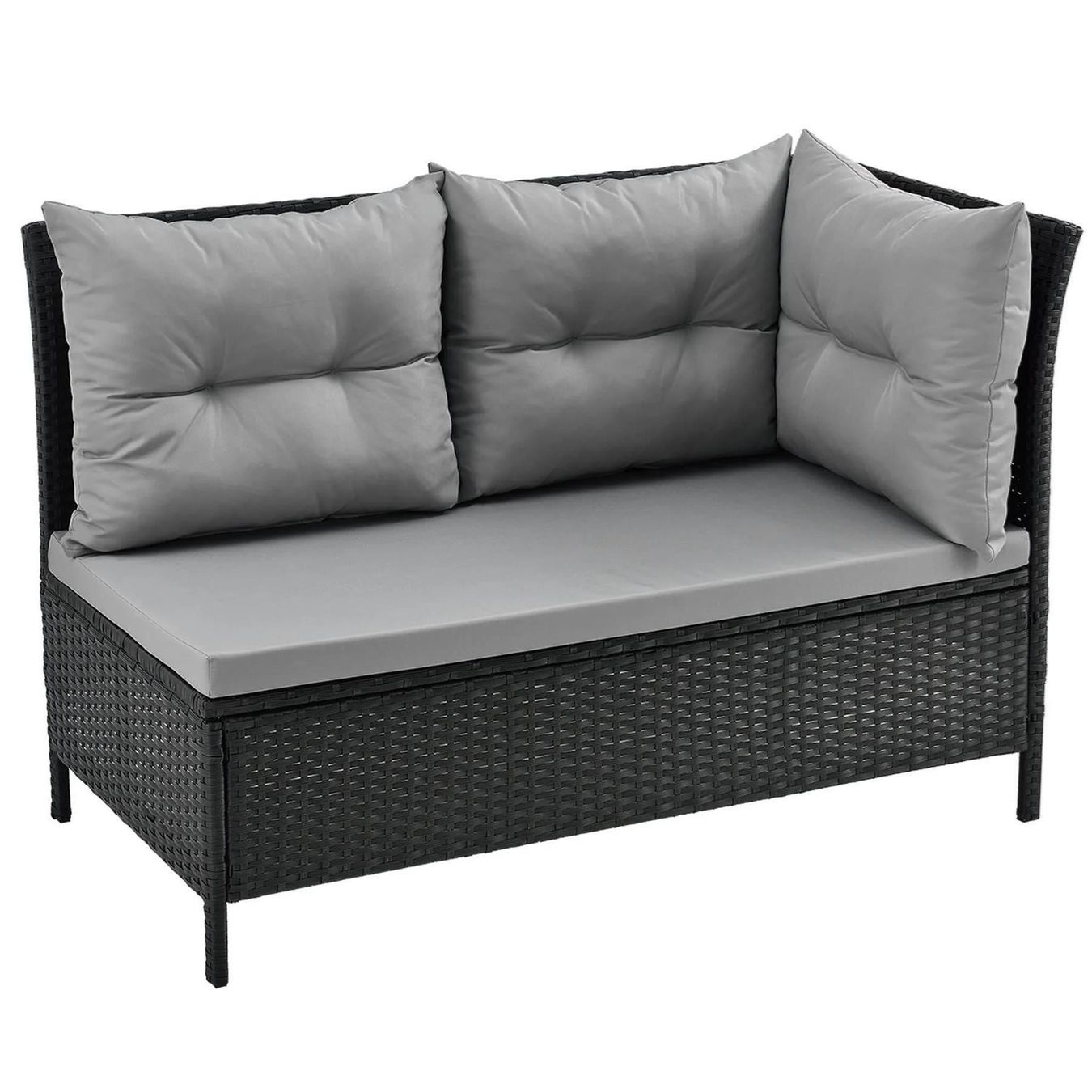 Set di tavolo e panche: Polyrattan Lounge Manacor schwarz Gartenlounge mit Sofa – Nuovo e nell'imballaggio originale da Wallenwil venduto da toesstal-vertrieb 8