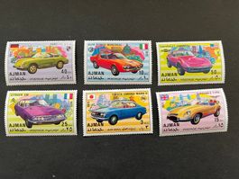 Ajman 1971 Sports Cars - Complet Series ** Luxus  (E791)