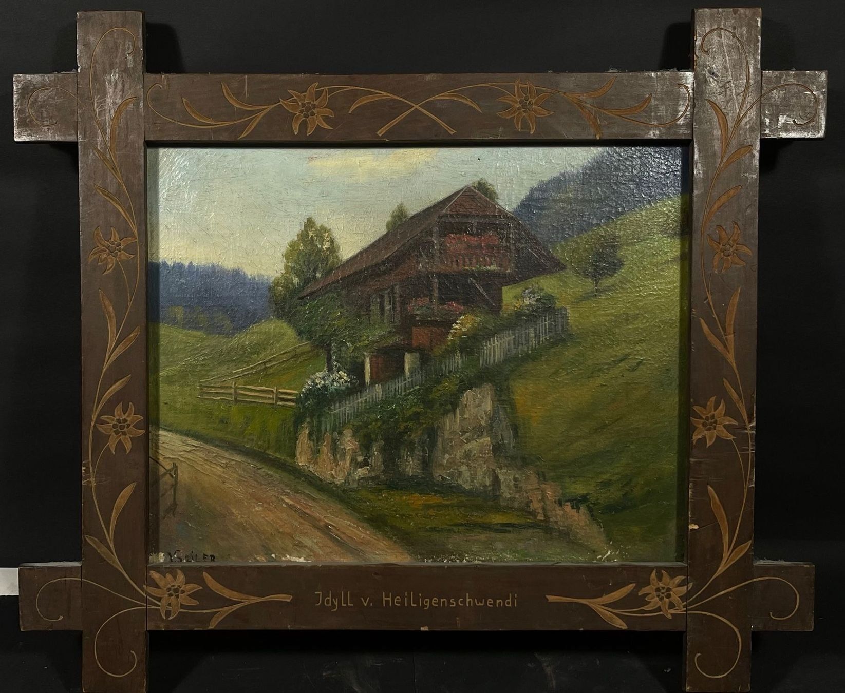 Dipinti: Landschaftgemälde Seiler Jdyll v. Heiligenschwendi – Usato da Müllheim Dorf venduto da Othmar73
