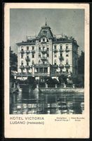 Lugano, Hotel Victoria vom See aus geseh