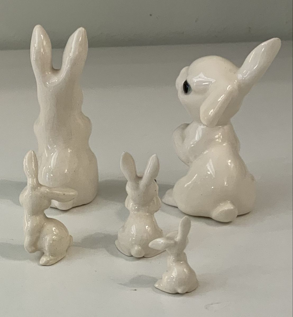 Statuette: Famille de 5 lapins crème – Usato da rolle venduto da Tontonjulot 2