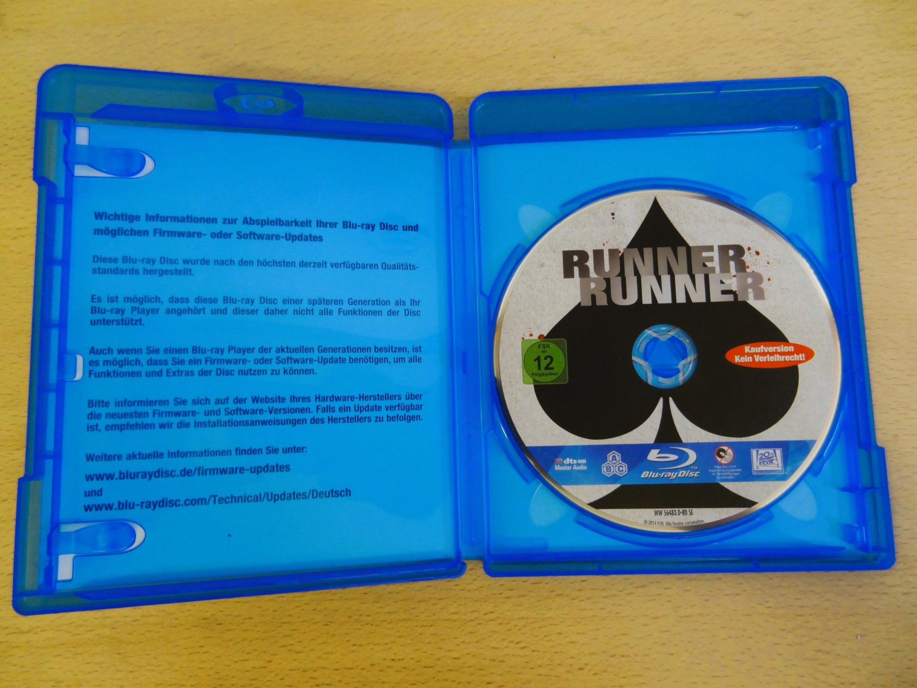 Tutti i DVDs: Blu-Ray - Runner Runner - Justin Timberlake - Ben Affleck – Usato da Amlikon-Bissegg venduto da riestig 1