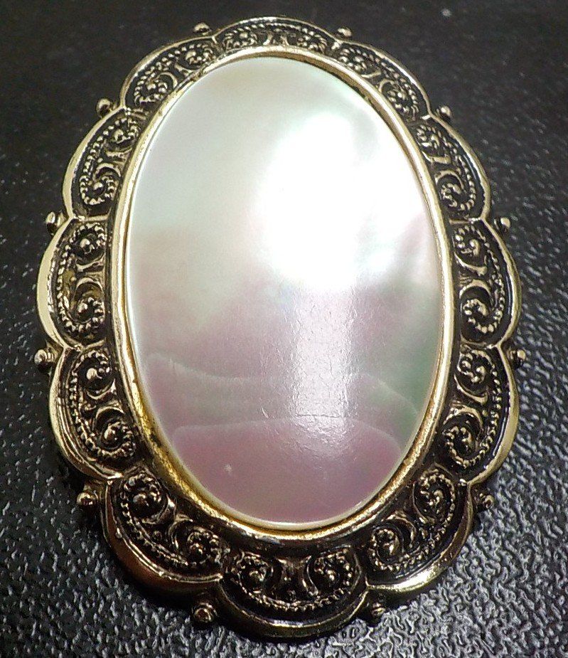 Broches & Aiguilles: Vintage W. Germany Brosche Perlmutt – D'occasion à Muri b. Bern par Silberqualle