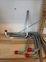 Garage Hooks 6 Pieces Metal Red Caps New