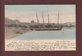 GENEVE - Quai des Eaux-Vives - Barque du Léman - 1905