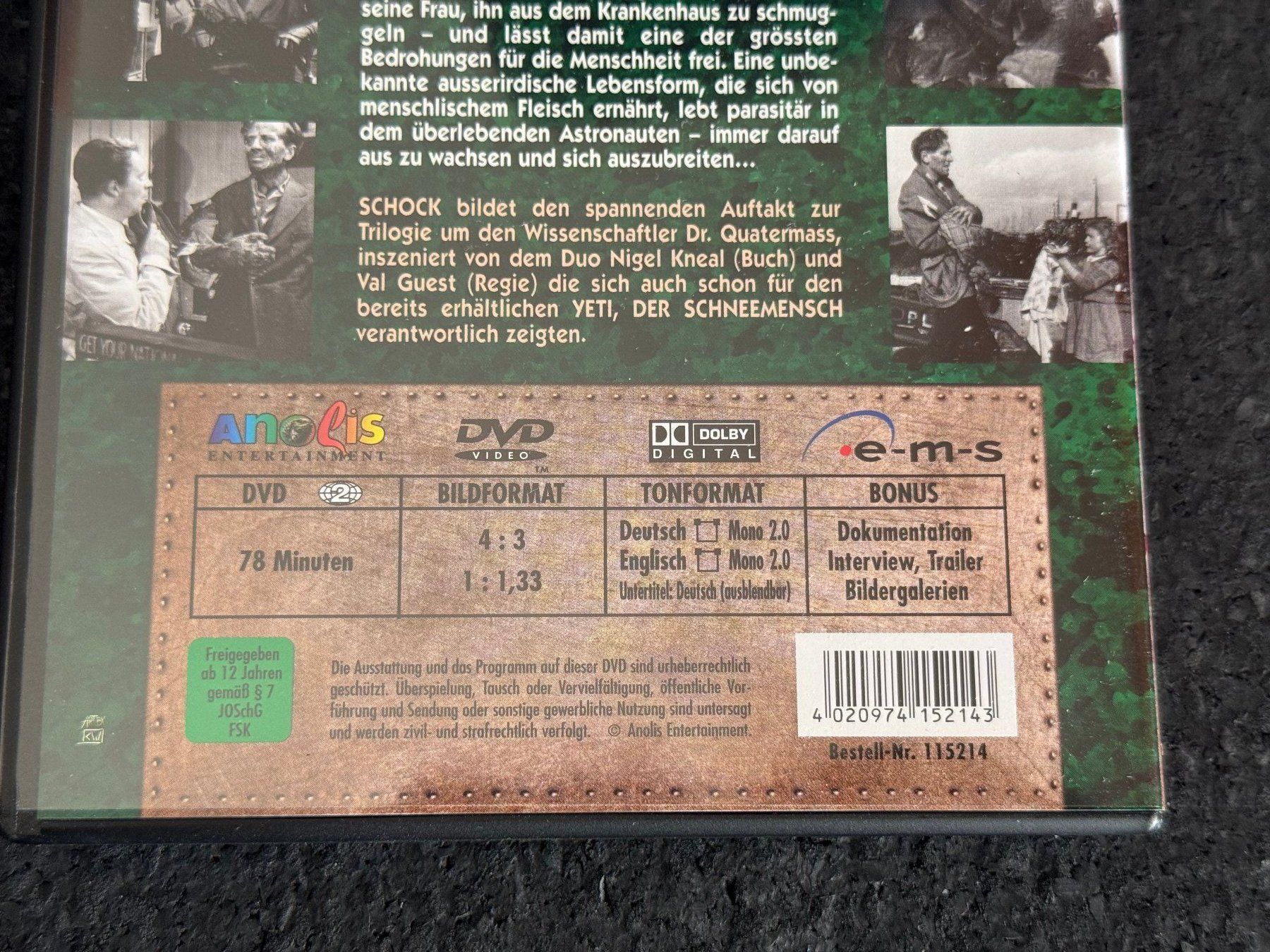 Tutti i DVDs: Schock "The Quatermass Experiment" DVD DE/EN Hammer Edition – Usato da Fribourg venduto da tschjoly 3