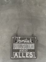 Schiefertafel, handbeschriftet