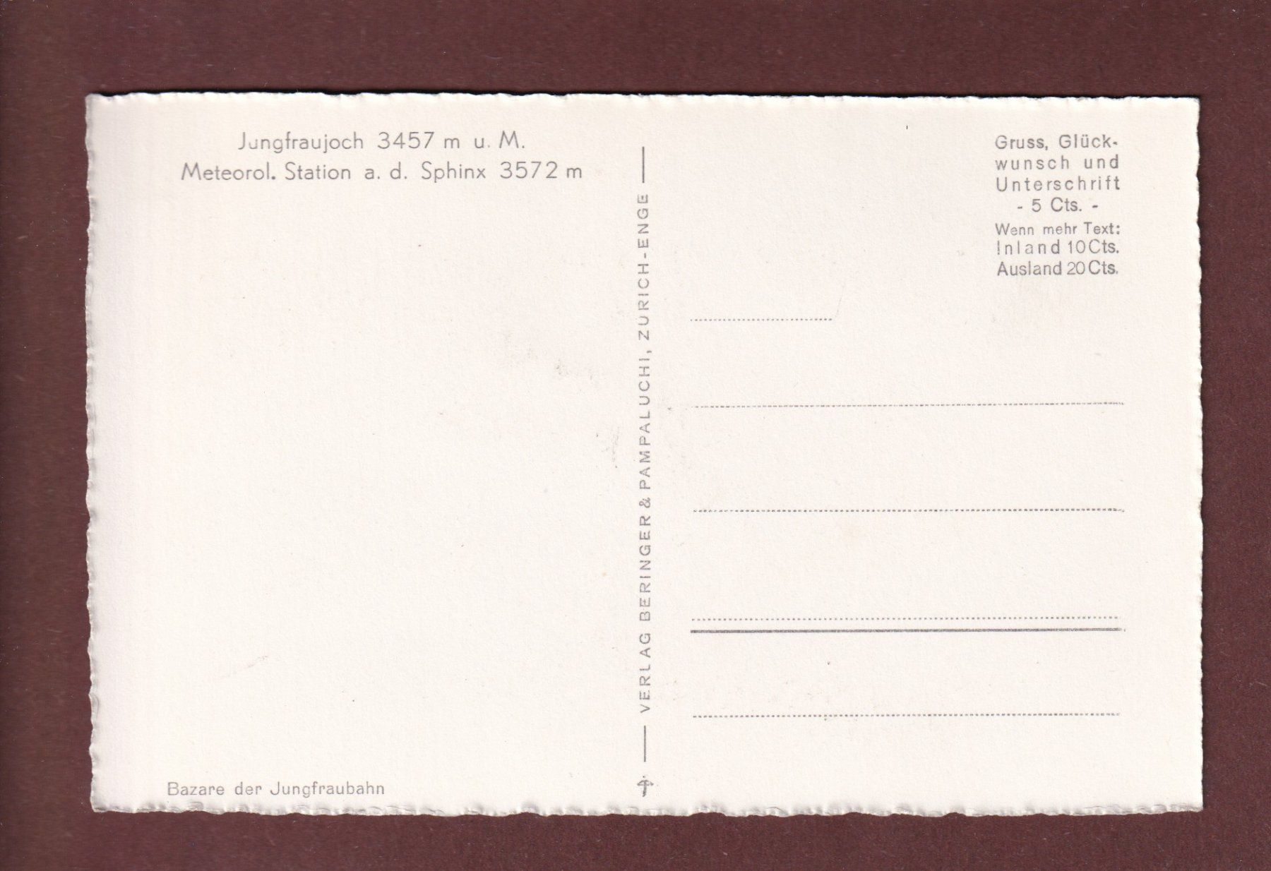 Cartoline postali: JUNGFRAUJOCH - Meteorol. Station – Usato da Pully venduto da nicecards-shop 1