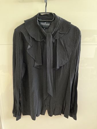 Designers Remix Bluse, Gr. 38, schwarz/weiss gepunktet