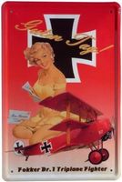 Blechschild-FOKKER DR. 1 TRIPLANE FIGHTE