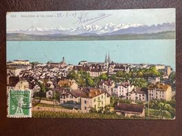 AK Neuenburg - Neuchâtel et les alpes - 1909