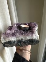 Amethyst Kerzenhalter, Teelichthalter, Edelstein, 2.3kg