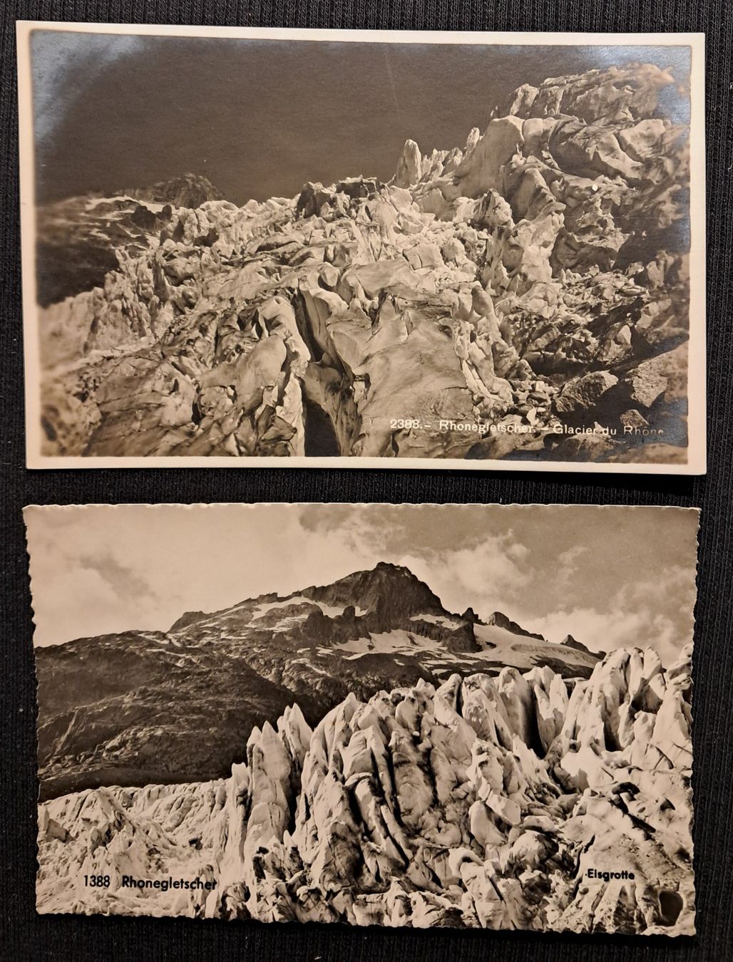 Ansichtskarten: 2 AK RHONEGLETSCHER – Gebraucht aus Ponto Valentino von giorgia06