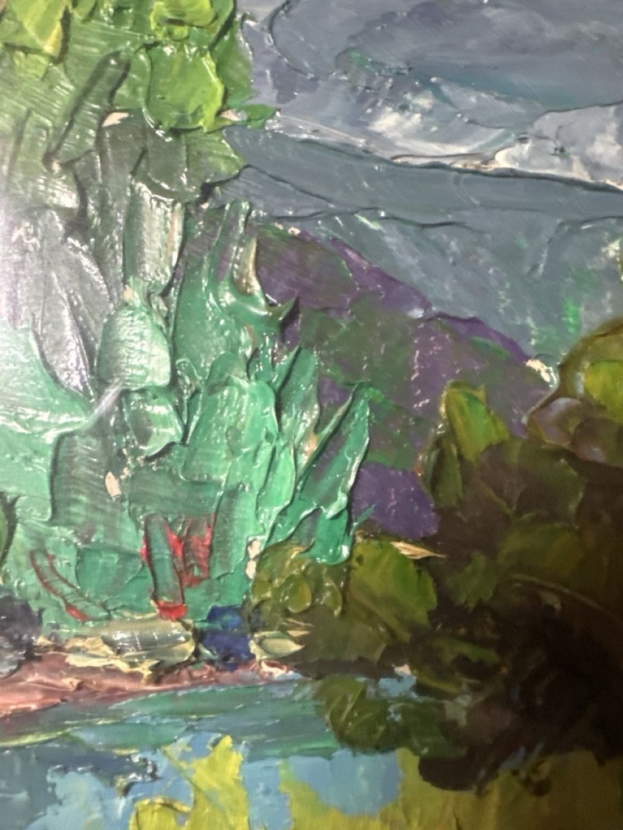 Dipinti: Ölgemälde, kleine Landschaft, grün – Usato da Arisdorf venduto da Thor63 2