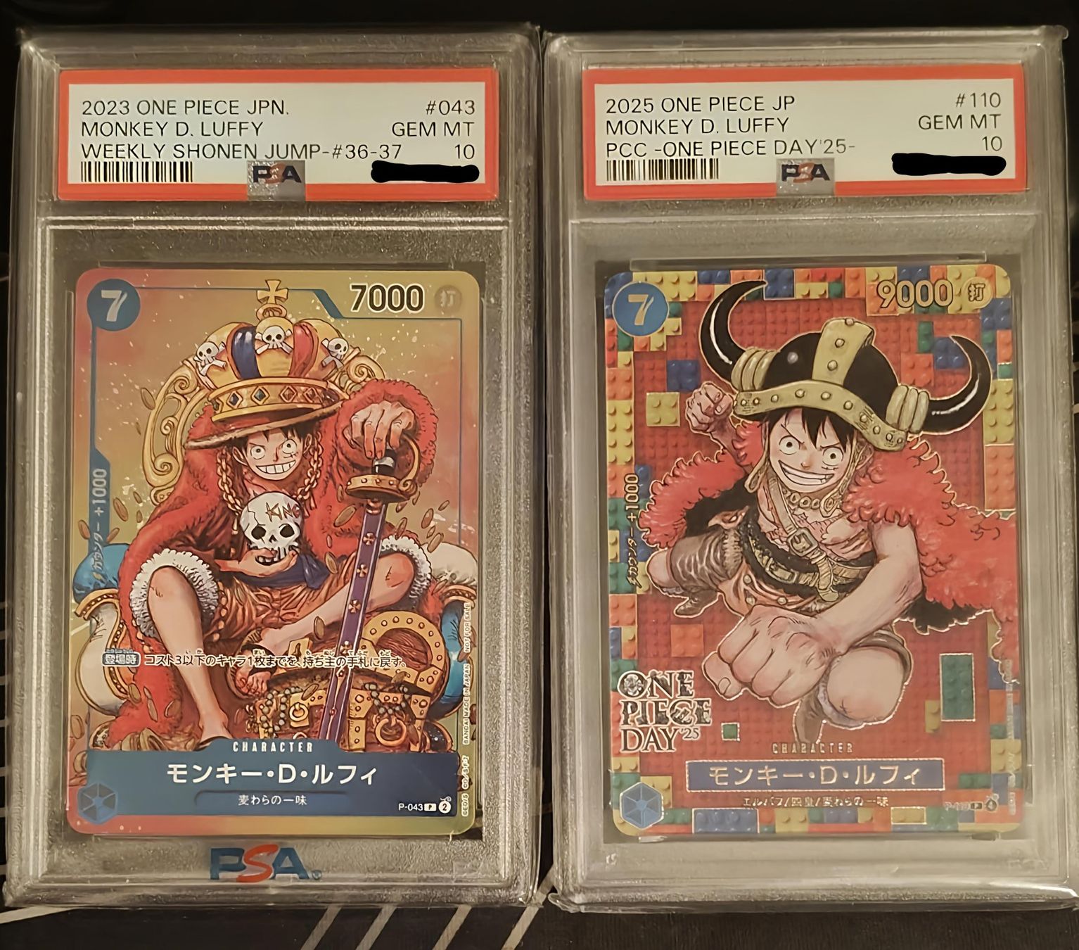 Bandai Carte collezionabili: 2 PSA 10 MONKEY D LUFFY #043 AND 110 JAP – Usato da Petit-Lancy venduto da vena22