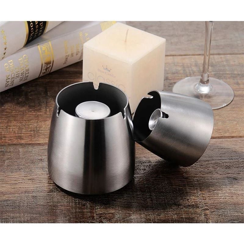 Portacenere: Aschenbecher mit Deckel Großer Edelstahl – Nuovo (secondo la descrizione) da Thun venduto da Newnewshop 7