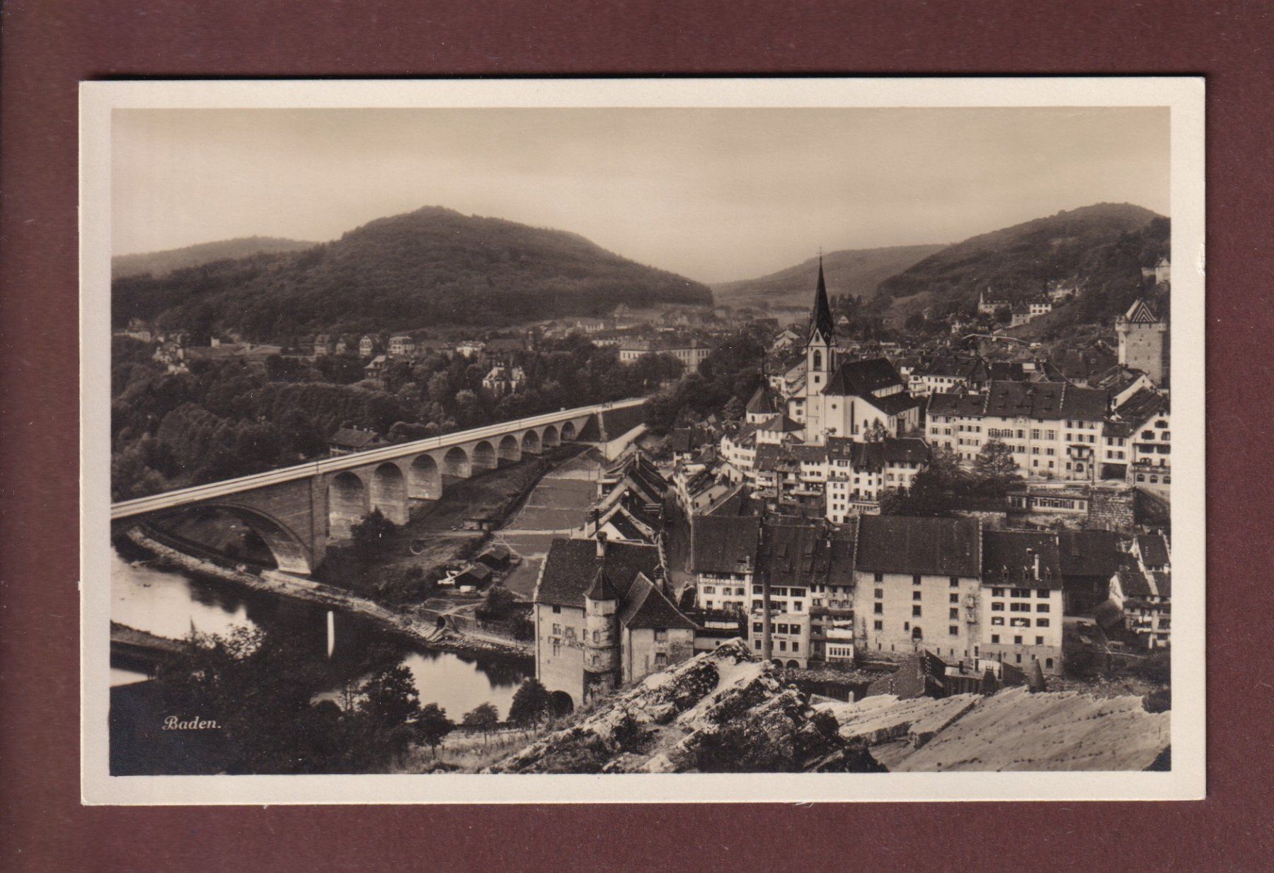 Cartoline postali: BADEN - Teilansicht - 1930 – Usato da Pully venduto da nicecards-shop