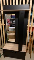 Meuble d entree avec miroir noir bois etat neuf
