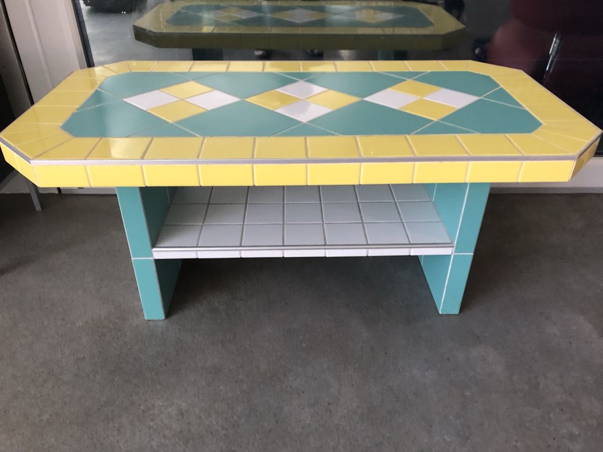 Tavoli: Vintage table basse unique en céramique  – Usato da St-Maurice venduto da julien1890 1