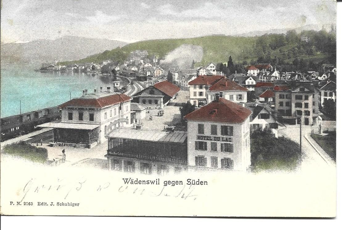 Ansichtskarten: AK Wädenswil  Bahnhof – Gebraucht aus Appenzell von mai25