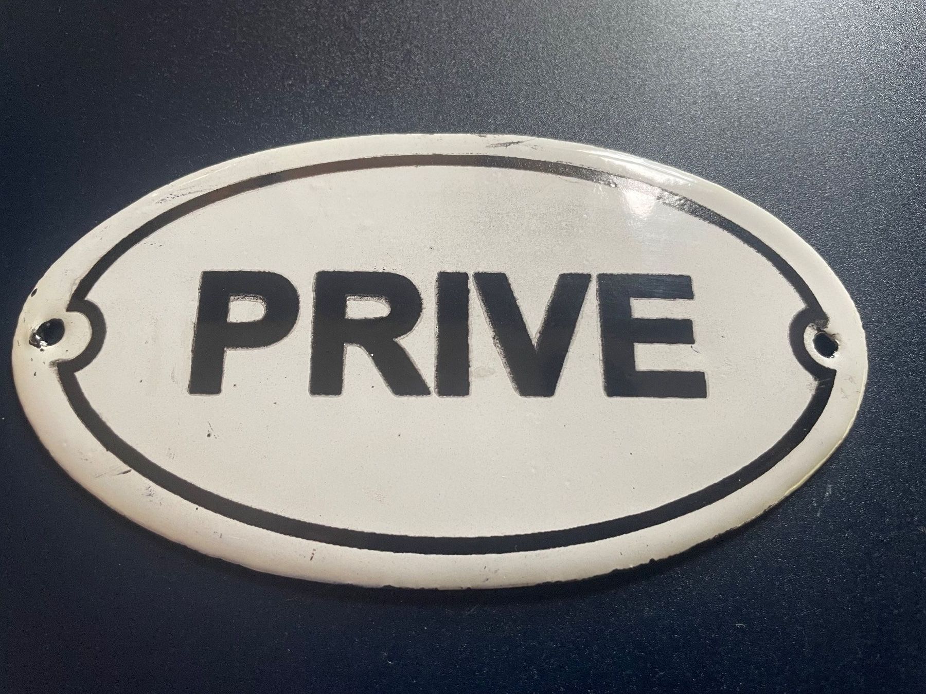 Insegne: Emailschild/PRIVE/Privat/Oval/Antik – Usato da Volketswil venduto da rubin74