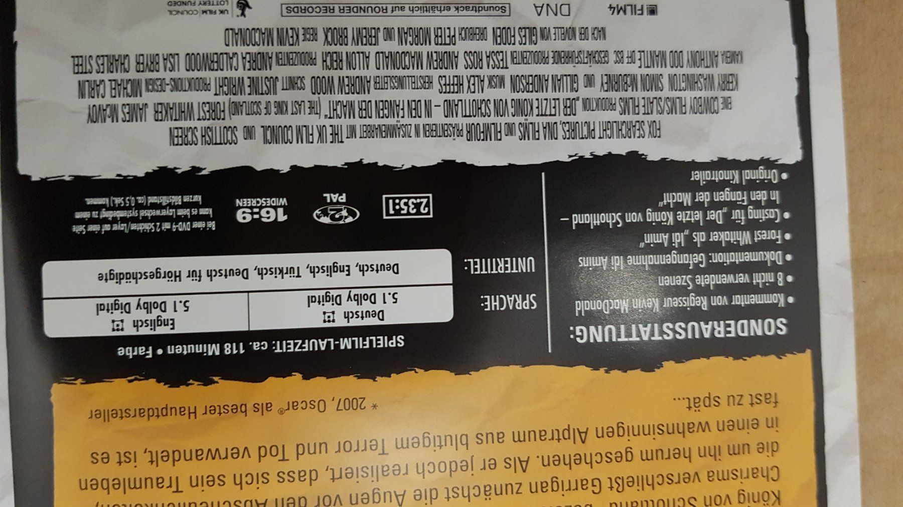 Alle DVDs: DVD Der letzte König von Schottland – Gebraucht aus Oetwil am See von fineli2 1