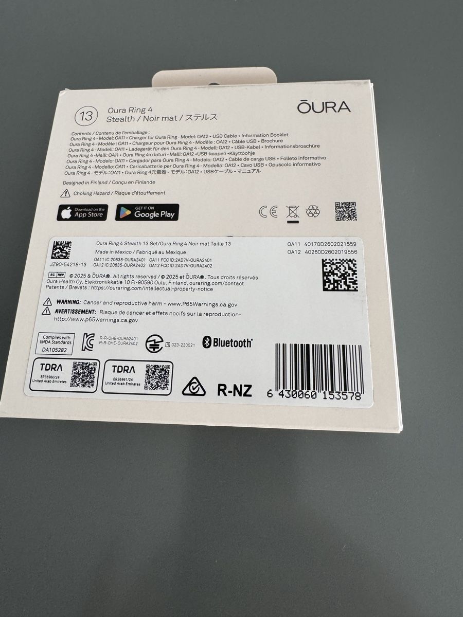 Oura Ringe: Oura Ring 4 13, Stealth Smart-Ring – Gebraucht aus Niederrohrdorf von 54Belaadpa43 5