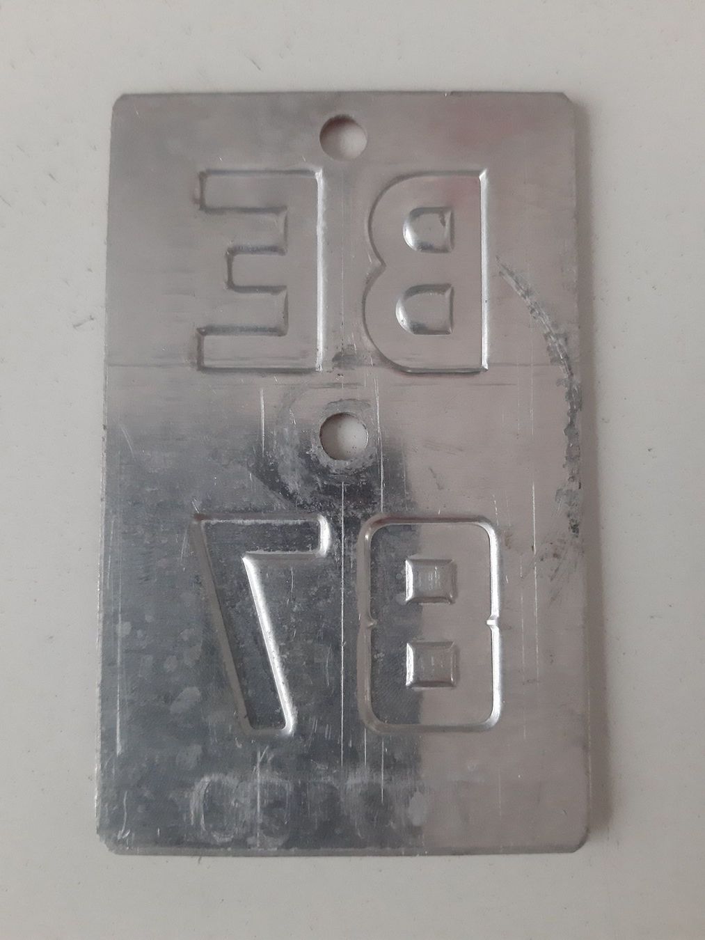 Sachs Insegne: Velonummer BE 87 plaque Velo – Usato da Schenkon venduto da Uhu007 1