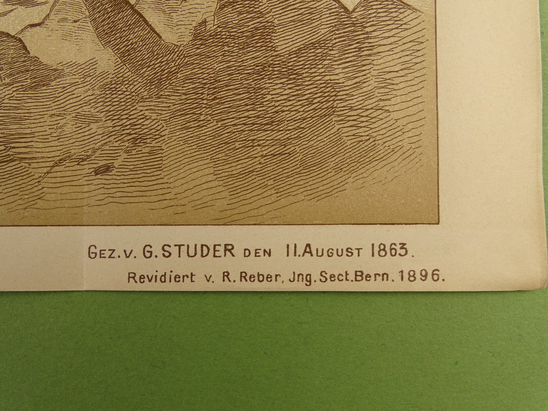 Cartine & Atlanti: PANORAMA VOM PIZ OT 1896 – Usato da Grüningen venduto da Kartensammler 3