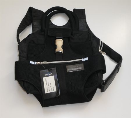 Venice Beach Bag Handbag Rucksack Tasche schwarz Leder Texti