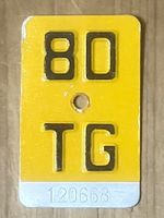 TG 80 - TÖFFLINUMMER - MOFASCHILD - PLAQUE DE MOFA - TG 80