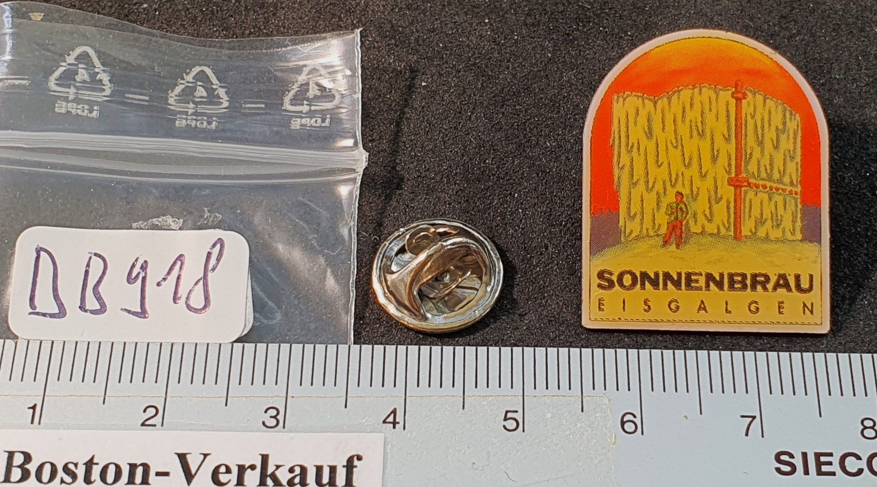 Placchette & Badge: BB918 - Pin Bier Beer / Sonnenbräu Eisgalgen – Usato da Reinach BL venduto da Boston-Verkauf 2